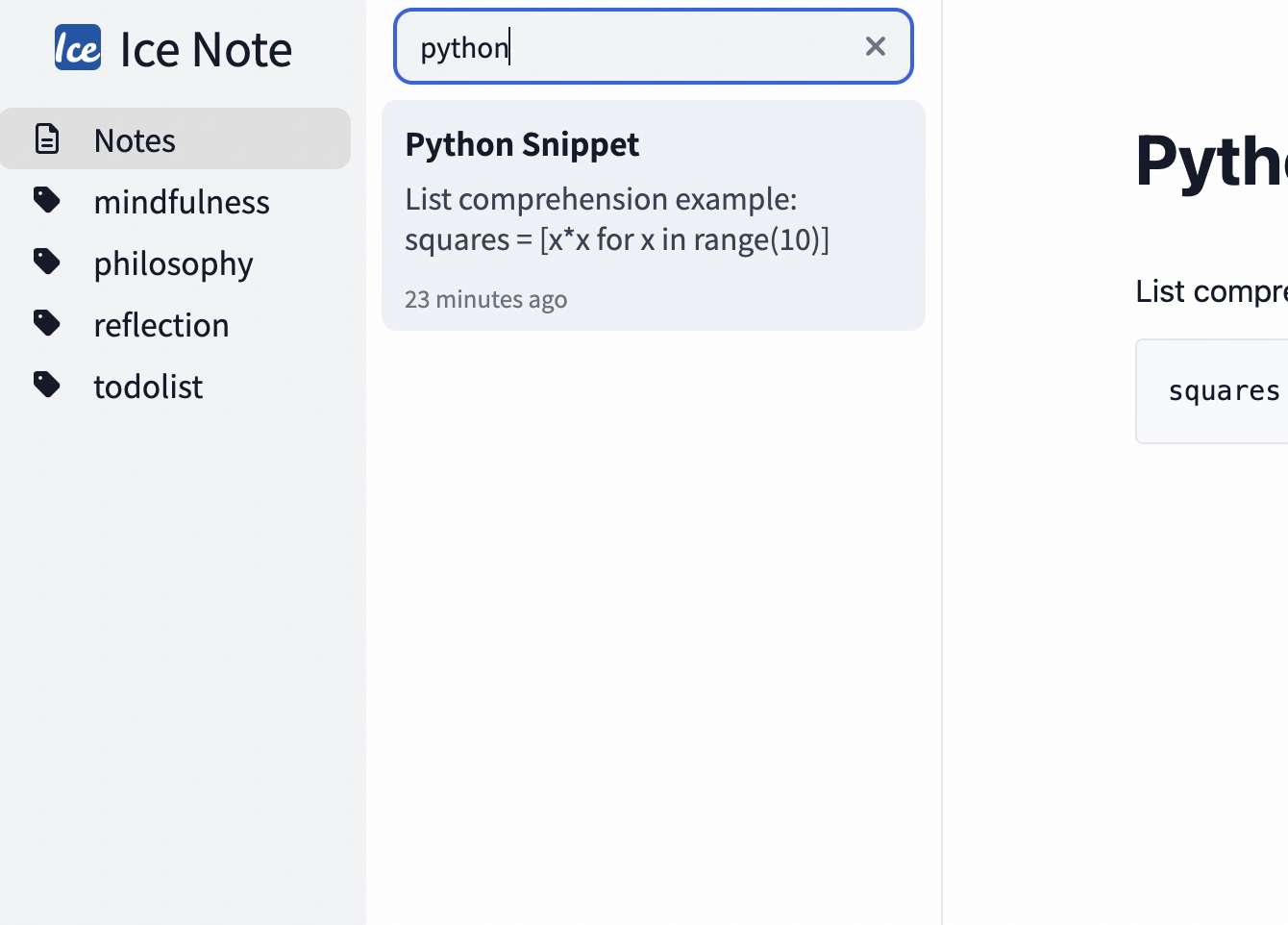 Ice Note Powerful Search and Organization Features